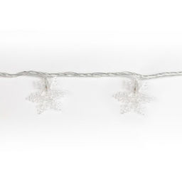 ULD-S0700-050/DTA WHITE IP20 SNOWFLAKES-1 Гирлянда светодиодная с контроллером Снежинки-1, 50 светодиодов, 7 м, белая,IP20, провод прозрачный - Volpe фото 5
