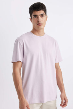 New Regular Fit Bisiklet Yaka Basic Duz K?sa Kollu Tisort - Defacto фото 49
