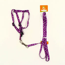 Комплект Классика, поводок 120 х 1 см, ОГ 28-47 см, фиолетовый - Пижон фото 6