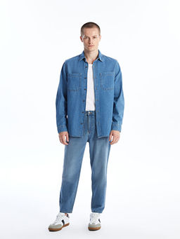 Regular Fit Uzun Kollu Erkek Jean G?mlek
