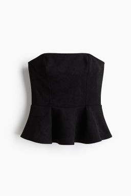 Top bandeau con peplum