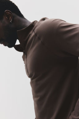 Muscle Fit Zip top sports top with DryMove - H&m фото 9