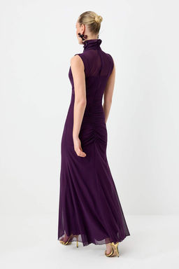 Siyah Orme Tul Astarl? Maxi Abiye & Mezuniyet Elbisesi TPRSS26AE00036 - Trendyolmilla фото 16