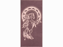 Полотенце махровое 6с102.411ж1 Гороскоп-лошадь(т.с.мальв1) 67х150см