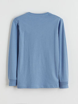 Bisiklet Yaka Bask?l? Erkek ?ocuk Pijama Tak?m?