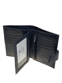Кошелек-органайзер мужской из натуральной кожи, цвет черный - Greta фото 2
