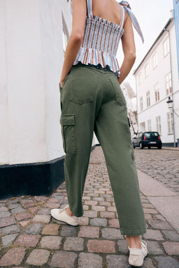 JEANS Z1975 CARGO TIRO MEDIO / Khaki - Zara фото 5