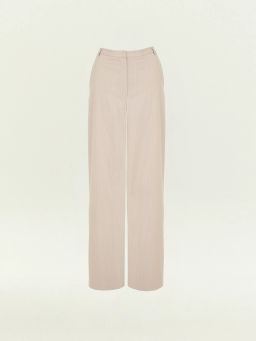 Брюки широкого кроя в полоску, D487/ginger - Emka фото 6