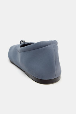 NEOPRENE EFFECT BALLET FLATS WITH PULL TAB - Zara фото 12