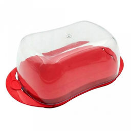 Масленка пластмассовая "Люкс" 18x9,5x6,5см, с креплением крышки и мерной шкалой (Россия)