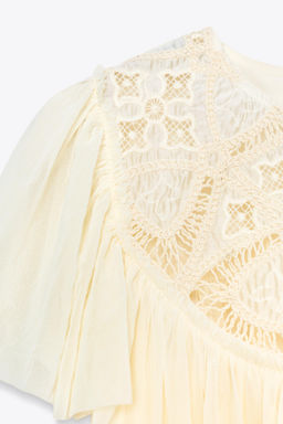 EMBROIDERED FLUID TOP - Zara фото 9