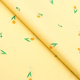 Цена за 10 шт. Бумага упаковочная тишью, Цветы, желтый, 50 см ? 70 см 17 грамм