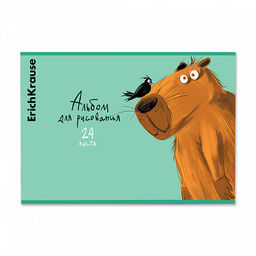 Цена за 5 шт. Альбом для рисования на скобе ErichKrause Happy Capy, А4, 24 листа_MIX-PACK  фото 5