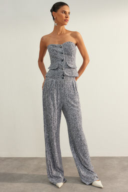 TRENDYOLMILLA Cok Renkli Payet Pantolon TPRAW24PL00021 фото 4