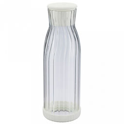 Графит стеклянный Linea Franco 1,5л, 10,1х10,1х30,5см, пробка силиконовая, противоскользящий силиконовый ободок на дне, белый, Regent (Китай)