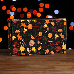 Цена за 20 шт. Коробка складная Новогодние угощения, 20 х 12 х 4 см - Simaland фото 2