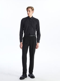 Slim Fit Uzun Kollu ?izgili Erkek G?mlek