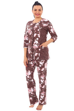 Костюм женский интерлок с брюками ЕЛИЗАВЕТА ЦВЕТЫ