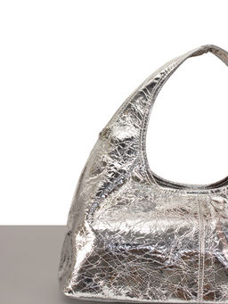 LACCOMA сумка НИ889-серебристый натуральная кожа хлопок