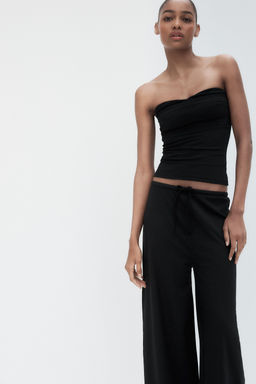 TEXTURED BANDEAU TOP - Zara фото 29
