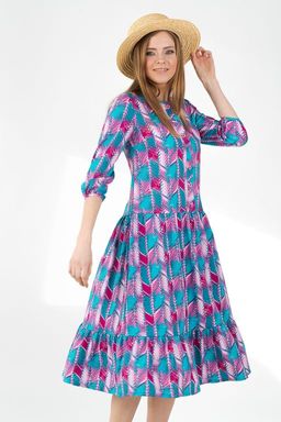 Платье женское из кулирки Софи бирюзовый - Амадэль фото 5