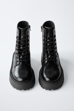 LACE-UP ANKLE BOOTS - Zara фото 4