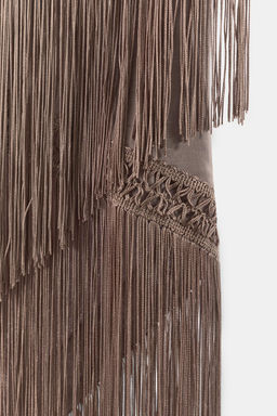 SCARF WITH VISCOSE AND FRINGING - Zara фото 6