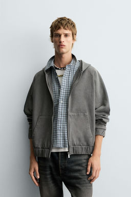 BOXY FIT HOODIE SWEATSHIRT - Zara фото 2