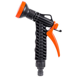 Душ-пистолет поливочный с универсальным штуцером для подключения шланга под коннектор, требуемое давление в системе: 1-2 атм, пластик (Россия)