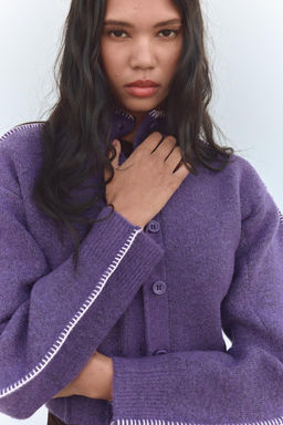 HIGH NECK KNIT JACKET - Zara фото 3