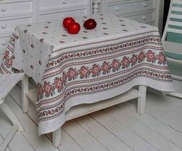 Столовый набор Вышиванка-сер.:скатерть 150*180 см.+6 салф. рогожка - Лен поволжья фото 2