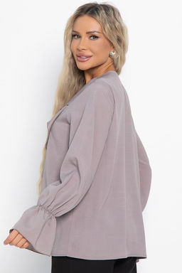 Блуза шифоновая Вэнси (бежевая) Б15024-8М