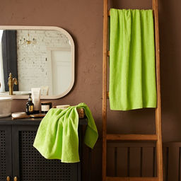Полотенце махровое Экономь и Я 30*60 см, цв. зеленый, 100% хлопок, 320 гр/м2  фото 9