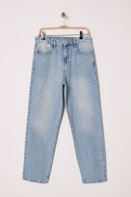 TRENDYOL MAN Mavi Eskitme Efektli Baggy Fit Jeans Kot Pantolon TMNSS25JE00007 - Trendyolmilla фото 5