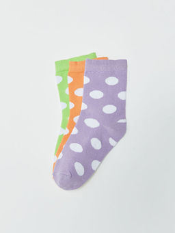 Puantiyeli K?z ?ocuk Soket ?orap 3l?