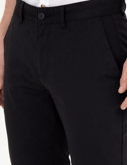 Siyah Slim Fit Basic Kanvas Pantolon