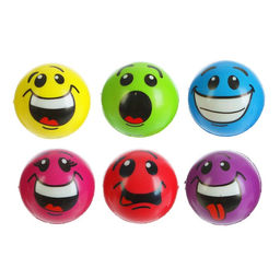 Цена за 12 шт. Мяч детский мягкий «Смайлики», 6.3 см, МИКС