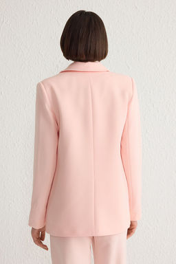 Ac?k Pembe Cizgili Blazer Ceket TWOAW20CE0316