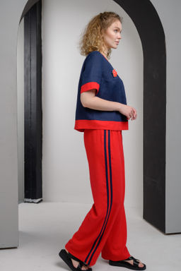 70%ЛЁН+30% ВИСКОЗА Яркие прямые брюки - Новый лен фото 7