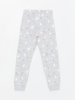 Beli Lastikli Bask?l? K?z ?ocuk Pijama Alt - Waikiki фото 2