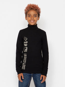 CRB wear/CWJB 63668-22-383 Водолазка для мальчика,черный/Ex.Cherubino  фото 3