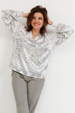 Блуза BegiModa 4142 Круги на белом