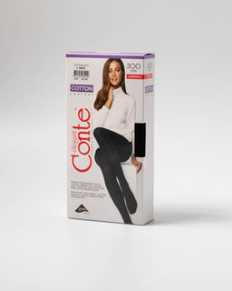 Колготки теплые CONTE COTTON 300 Колготки женские nero
