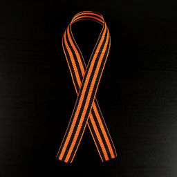 Цена за 50 шт. Лента «Георгиевская», 24 мм, 50 ± 5 см, цена за 1 штуку