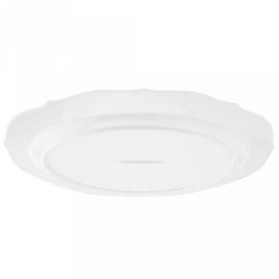 "Совершенство" Блюдо овальное фарфоровое 350х246х27мм, белый, рельефный декор, волнистый край (Китай)