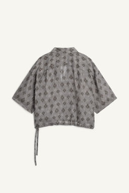 CAMISA POLO BOXY FIT 100% RAMIO / Estampado - Zara фото 5