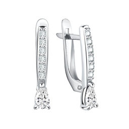 Серьги из серебра куб.циркон., Л-10852