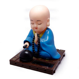 Фигурка Будда 8-10см на солнечной батарейке символ финансового благополучия