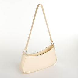 Сумка женская багет на молнии, цвет молочный - Simaland фото 2