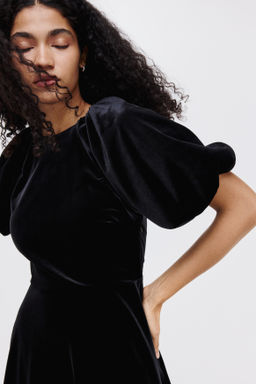 Vestido con mangas globo - H&m фото 4